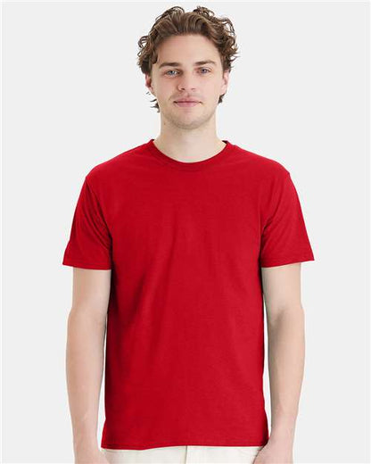 Custom Embroidered  Hanes Perfect-T T-Shirt 4980 Athletic Red