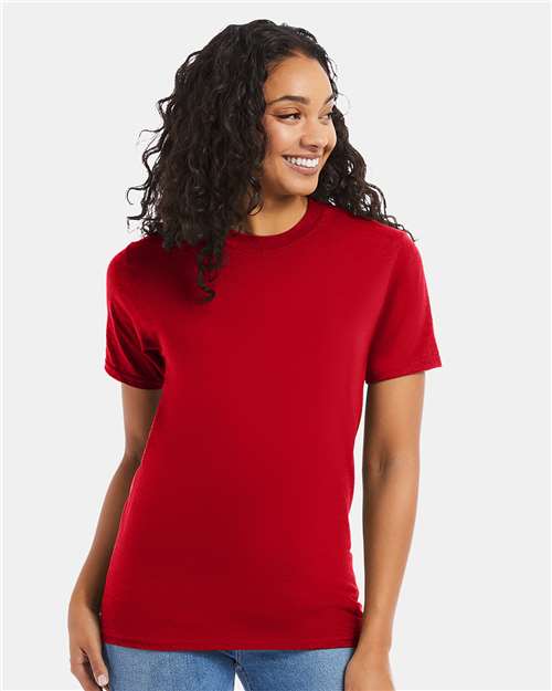 Custom Embroidered  Hanes Beefy-T® T-Shirt 5180 Athletic Red