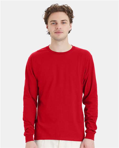 Hanes Essential-T Long Sleeve T-Shirt 5286 Athletic Red