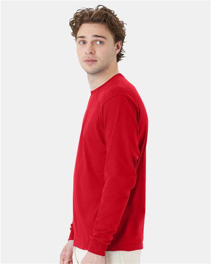 Hanes Essential-T Long Sleeve T-Shirt 5286 Athletic Red
