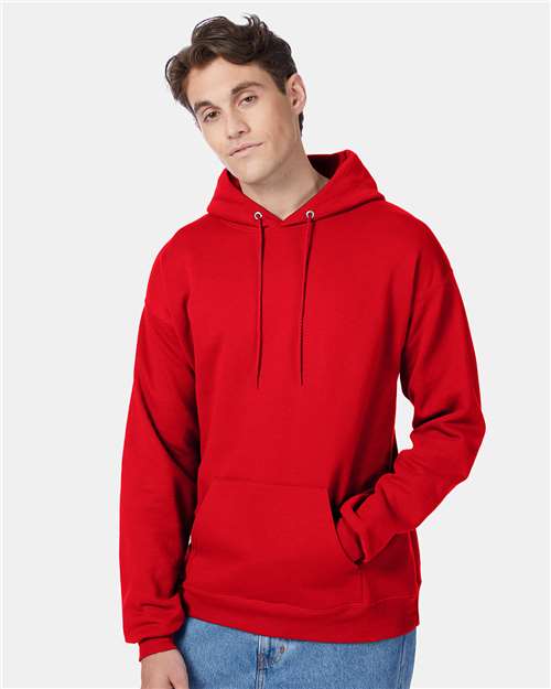 Custom Embroidered  Hanes Ecosmart® Hooded Sweatshirt P170 Athletic Red
