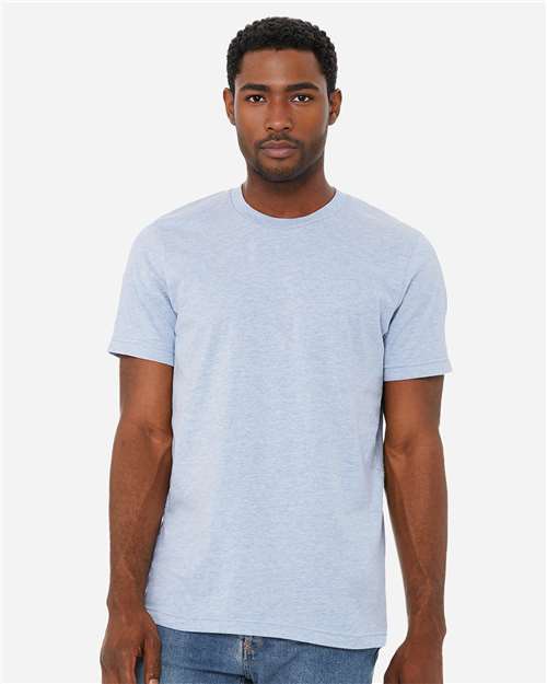 BELLA + CANVAS CVC Jersey Tee 3001CVC Heather Prism Blue