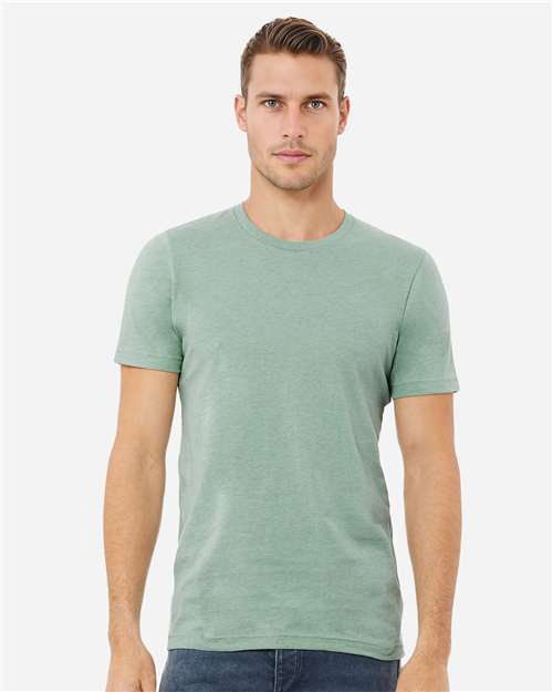 BELLA + CANVAS CVC Jersey Tee 3001CVC Heather Prism Dusty Blue