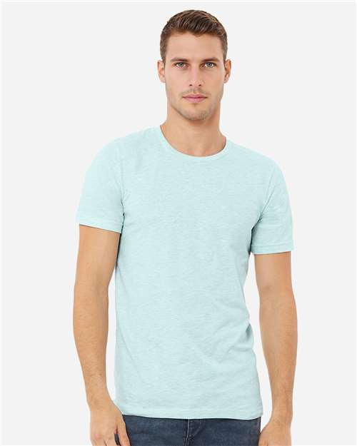 BELLA + CANVAS CVC Jersey Tee 3001CVC Heather Prism Ice Blue