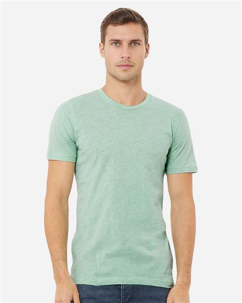 BELLA + CANVAS CVC Jersey Tee 3001CVC Heather Prism Mint