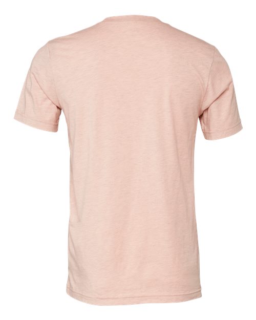 BELLA + CANVAS CVC Jersey Tee 3001CVC Heather Prism Peach Custom Embroidered Business Logo