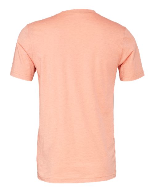 BELLA + CANVAS CVC Jersey Tee 3001CVC Heather Prism Peach Custom Embroidered Business Logo