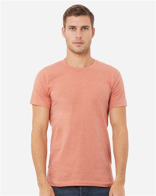 BELLA + CANVAS CVC Jersey Tee 3001CVC Heather Prism Sunset