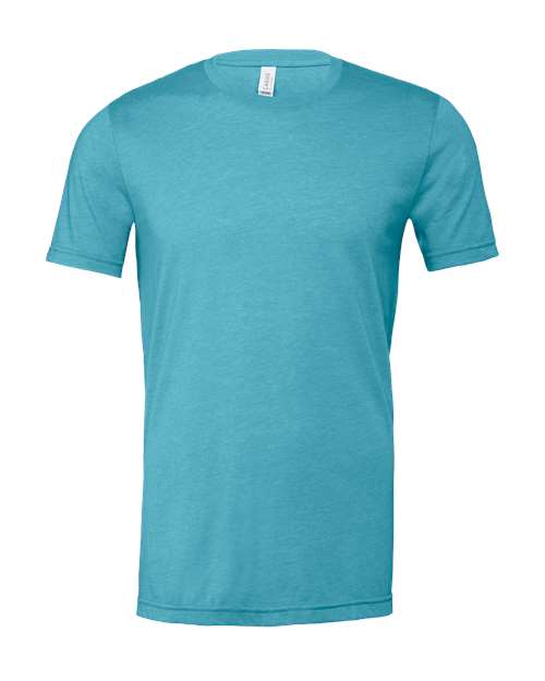 BELLA + CANVAS CVC Jersey Tee 3001CVC Heather Aqua Custom Embroidered Business Logo