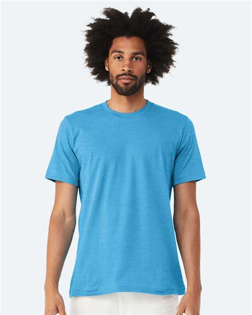 BELLA + CANVAS CVC Jersey Tee 3001CVC Heather Aqua