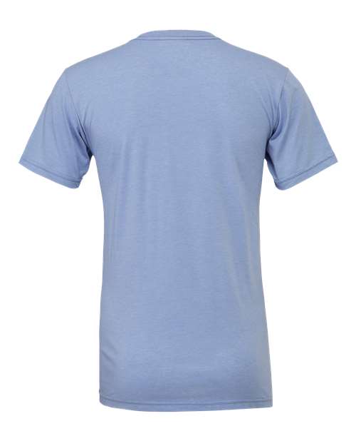 BELLA + CANVAS CVC Jersey Tee 3001CVC Heather Blue Custom Embroidered Business Logo