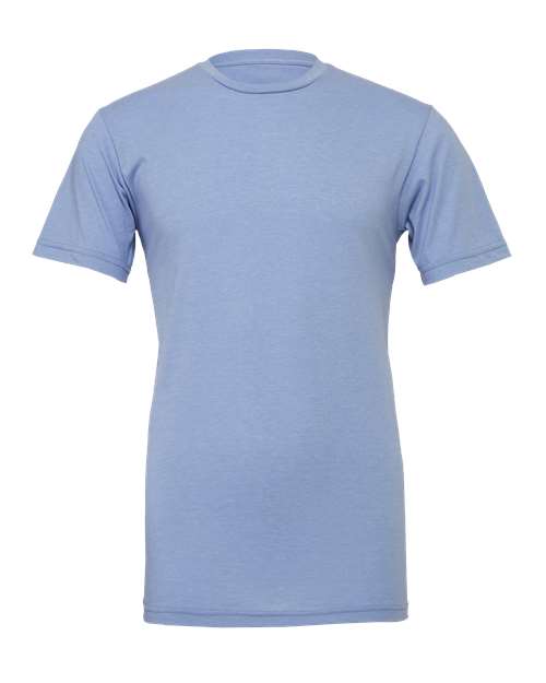 BELLA + CANVAS CVC Jersey Tee 3001CVC Heather Blue Custom Embroidered Business Logo