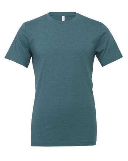 BELLA + CANVAS CVC Jersey Tee 3001CVC Heather Deep Teal Custom Embroidered Business Logo