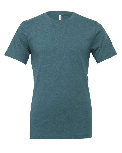 BELLA + CANVAS CVC Jersey Tee 3001CVC Heather Dark Lavender Custom Embroidered Business Logo