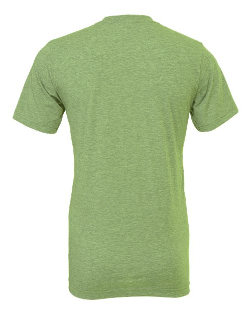 BELLA + CANVAS CVC Jersey Tee 3001CVC Heather Grass Green Custom Embroidered Business Logo