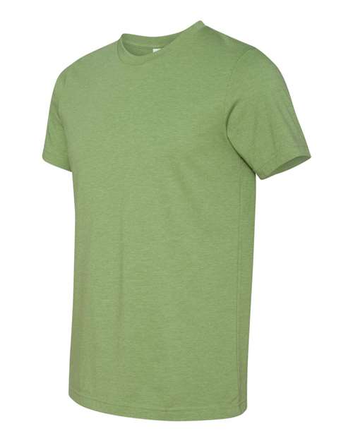 BELLA + CANVAS CVC Jersey Tee 3001CVC Heather Grass Green Custom Embroidered Business Logo