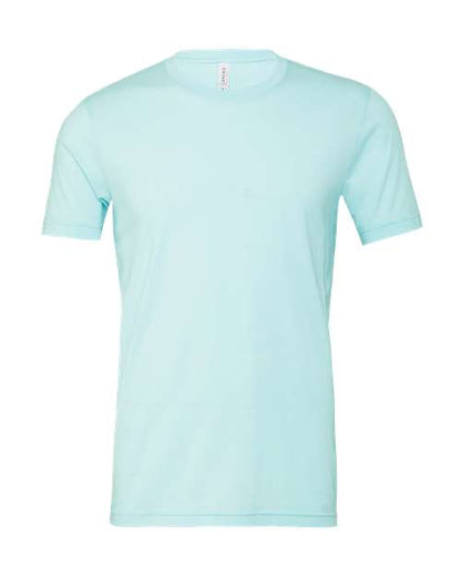 BELLA + CANVAS CVC Jersey Tee 3001CVC Heather Ice Blue Custom Embroidered Business Logo