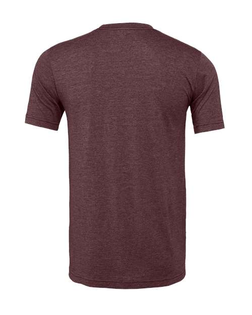 BELLA + CANVAS CVC Jersey Tee 3001CVC Heather Maroon Custom Embroidered Business Logo