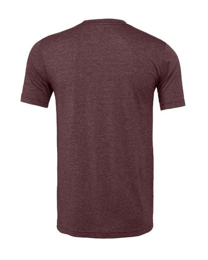 BELLA + CANVAS CVC Jersey Tee 3001CVC Heather Maroon Custom Embroidered Business Logo