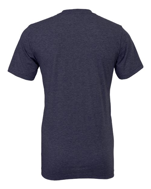 BELLA + CANVAS CVC Jersey Tee 3001CVC Heather Midnight Navy Custom Embroidered Business Logo