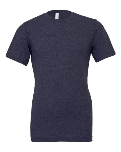 BELLA + CANVAS CVC Jersey Tee 3001CVC Heather Midnight Navy Custom Embroidered Business Logo