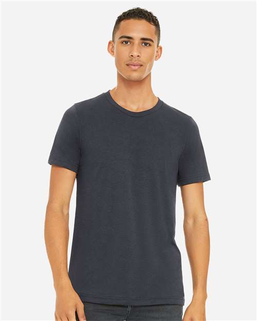 BELLA + CANVAS CVC Jersey Tee 3001CVC Heather Midnight Navy