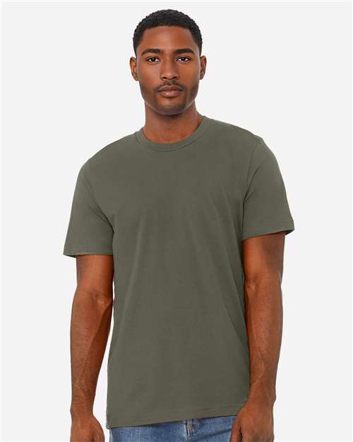 BELLA + CANVAS CVC Jersey Tee 3001CVC Heather Military Green