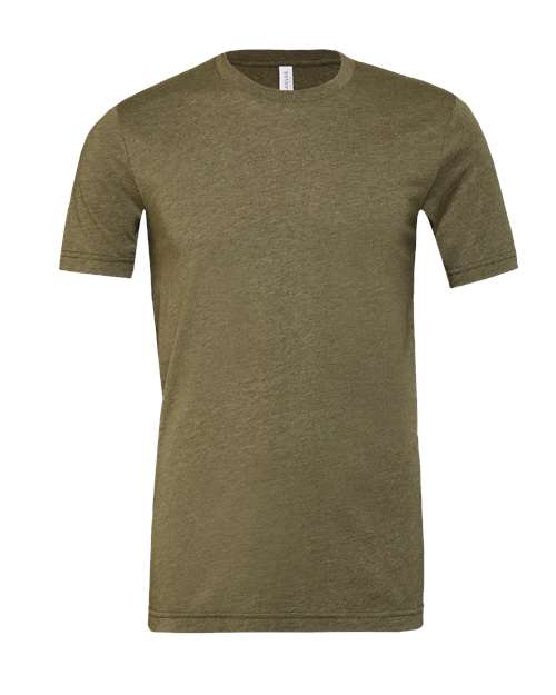 BELLA + CANVAS CVC Jersey Tee 3001CVC Heather Olive Custom Embroidered Business Logo