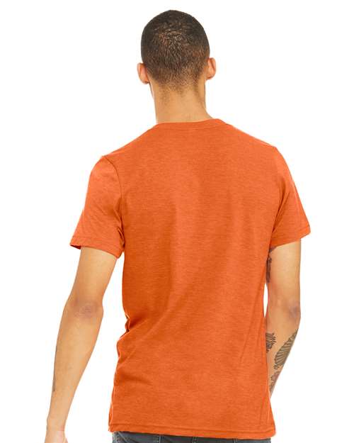 BELLA + CANVAS CVC Jersey Tee 3001CVC Heather Orange Custom Embroidered Business Logo