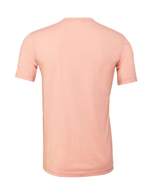 BELLA + CANVAS CVC Jersey Tee 3001CVC Heather Peach Custom Embroidered Business Logo