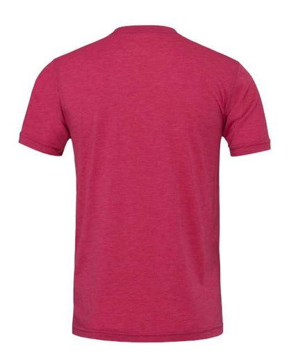 BELLA + CANVAS CVC Jersey Tee 3001CVC Heather Raspberry Custom Embroidered Business Logo