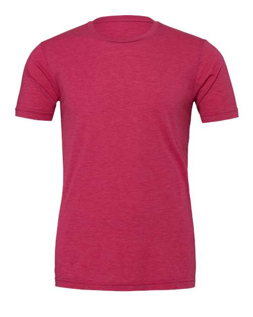 BELLA + CANVAS CVC Jersey Tee 3001CVC Heather Raspberry Custom Embroidered Business Logo