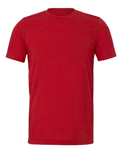 BELLA + CANVAS CVC Jersey Tee 3001CVC Heather Red Custom Embroidered Business Logo