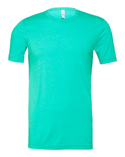 BELLA + CANVAS CVC Jersey Tee 3001CVC Heather Sea Green Custom Embroidered Business Logo