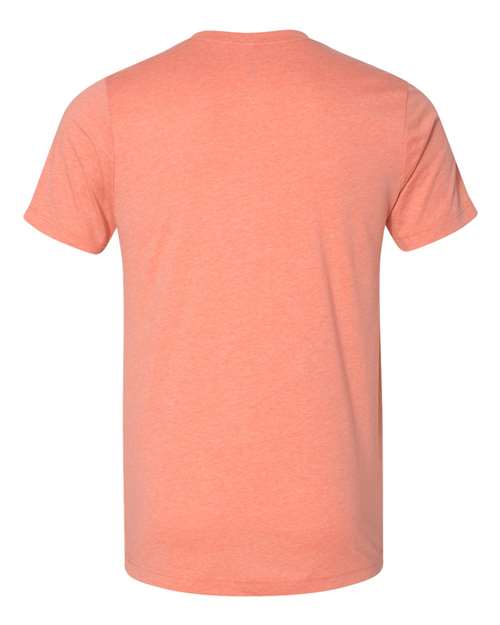 BELLA + CANVAS CVC Jersey Tee 3001CVC Heather Sunset Custom Embroidered Business Logo