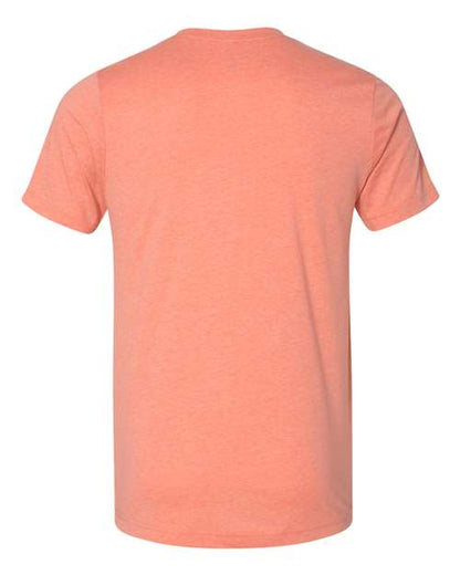 BELLA + CANVAS CVC Jersey Tee 3001CVC Heather Sunset Custom Embroidered Business Logo