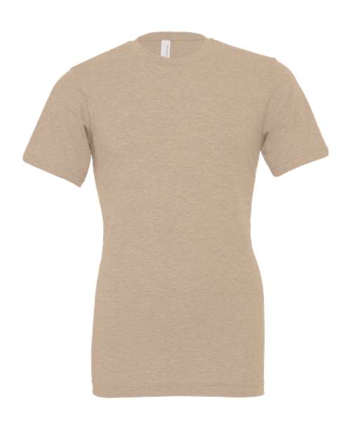 BELLA + CANVAS CVC Jersey Tee 3001CVC Heather Tan Custom Embroidered Business Logo