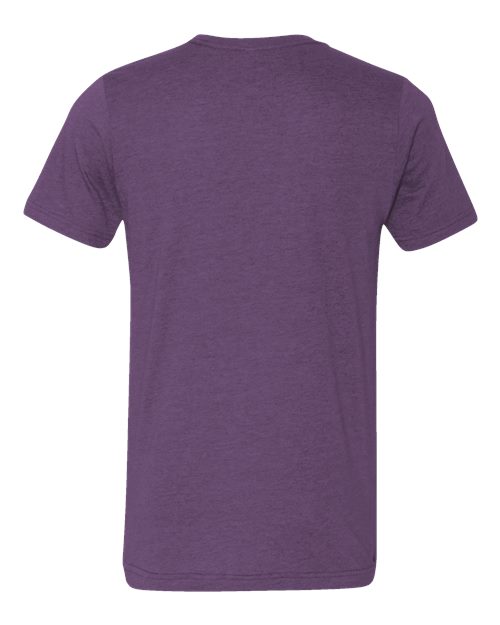 BELLA + CANVAS CVC Jersey Tee 3001CVC Heather Team Purple Custom Embroidered Business Logo