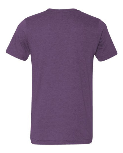 BELLA + CANVAS CVC Jersey Tee 3001CVC Heather Team Purple Custom Embroidered Business Logo