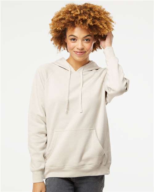 Custom Embroidered  Independent Trading Co. Special Blend Raglan Hooded Sweatshirt PRM33SBP Stone Heather