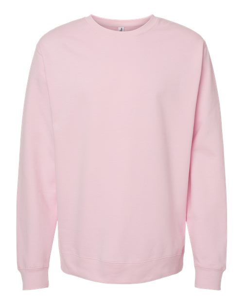 Independent Trading Co. Midweight Crewneck Sweatshirt SS3000 Lavender Custom Embroidered Business Logo