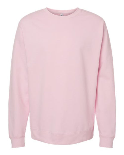 Independent Trading Co. Midweight Crewneck Sweatshirt SS3000 Lavender Custom Embroidered Business Logo