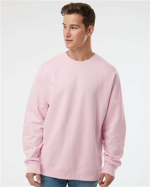 Independent Trading Co. Midweight Crewneck Sweatshirt SS3000 Lavender Custom Embroidered Business Logo