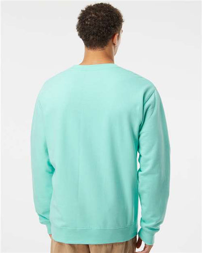 Independent Trading Co. Midweight Crewneck Sweatshirt SS3000 Mint Custom Embroidered Business Logo