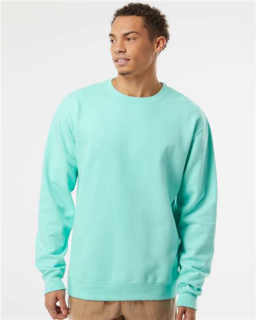Independent Trading Co. Midweight Crewneck Sweatshirt SS3000 Maroon Custom Embroidered Business Logo