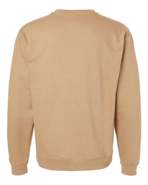 Independent Trading Co. Midweight Crewneck Sweatshirt SS3000 Sandstone Custom Embroidered Business Logo
