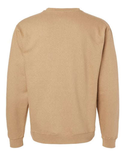 Independent Trading Co. Midweight Crewneck Sweatshirt SS3000 Sandstone Custom Embroidered Business Logo