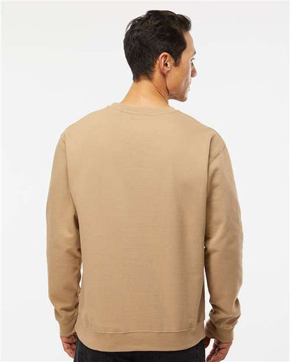 Independent Trading Co. Midweight Crewneck Sweatshirt SS3000 Sandstone Custom Embroidered Business Logo