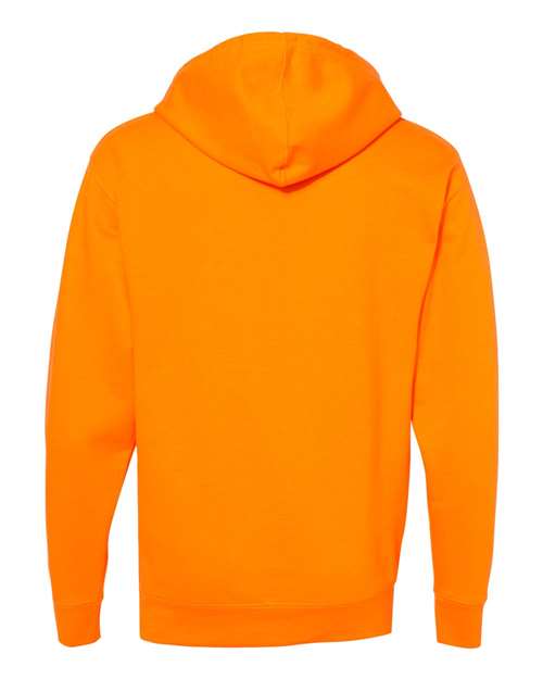Independent Trading Co. Midweight Hooded Sweatshirt SS4500 Safety Orange Custom Embroidered Business Logo