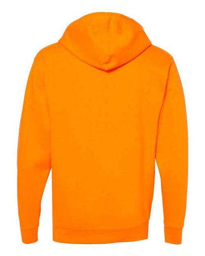 Independent Trading Co. Midweight Hooded Sweatshirt SS4500 Safety Orange Custom Embroidered Business Logo